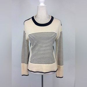 Off-white and Black Long Sleeve Rag + Bone Cashmere Sweater